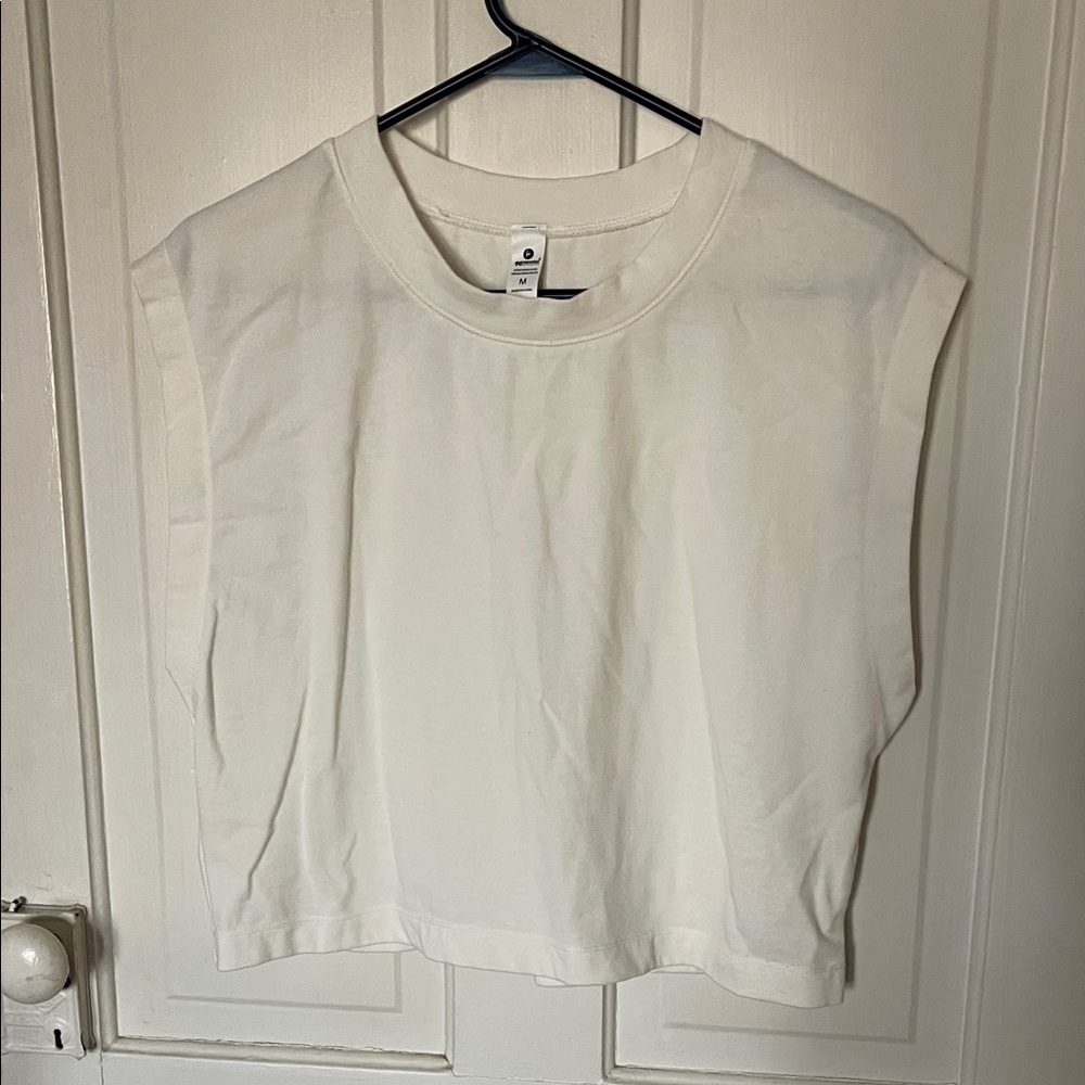 90 Degree By Reflex Cream Muscle Tee